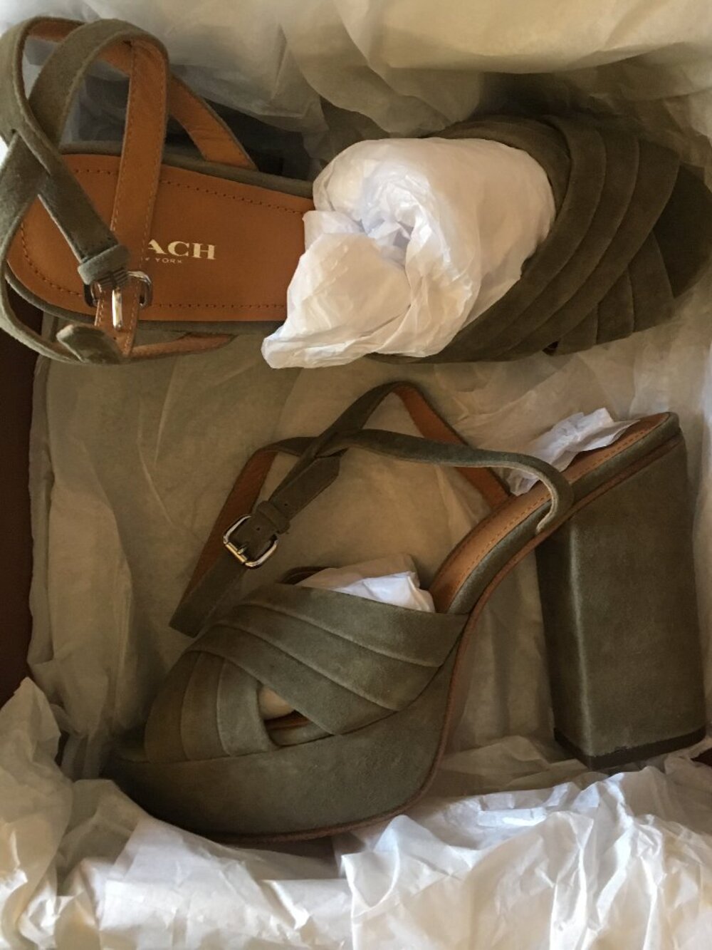 Coach Nikeeta Lux Fog 4.25” Platforms, Size 9B (NIB)